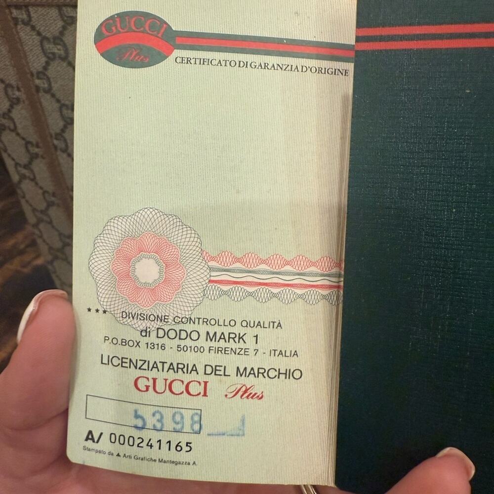 Vintage Gucci Plus Sherry line Tote & baby w/Original card & COA - Picture 7 of 16